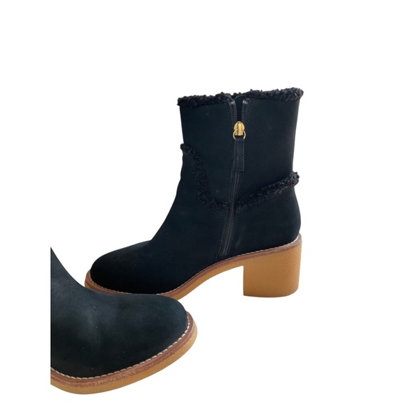 J. Crew Suede Sherpa Stacked Heeled Boots - Picture 8 of 10
